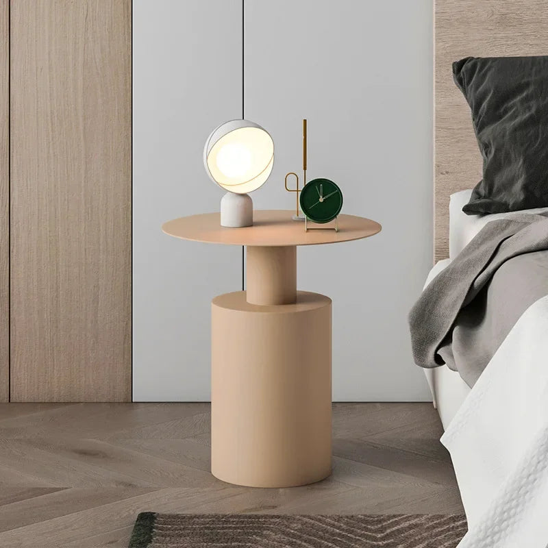 Home Wrought Iron Sofa Side Table Light Luxury Living Room Corner Table Bedside Storage Table Round Tables Coffee Tables