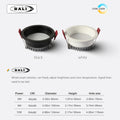 Tuya Zigbee DALI Smart LED Downlight Anti-Glare Recessed 5 CCT Black/White 110/220V Dimmabe Ceiling Lamp Bedroom Kitchen