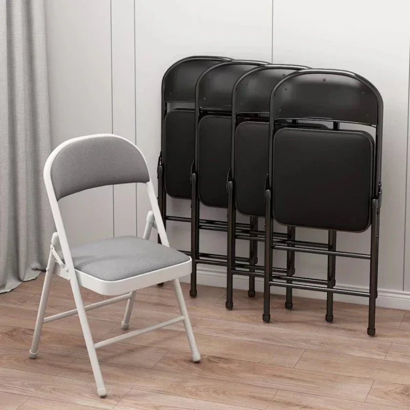 Steel Folding Chair Black Foldable for Camping & Outdoor Portable Seating Space-Saving  Durable Construction Beach Chair