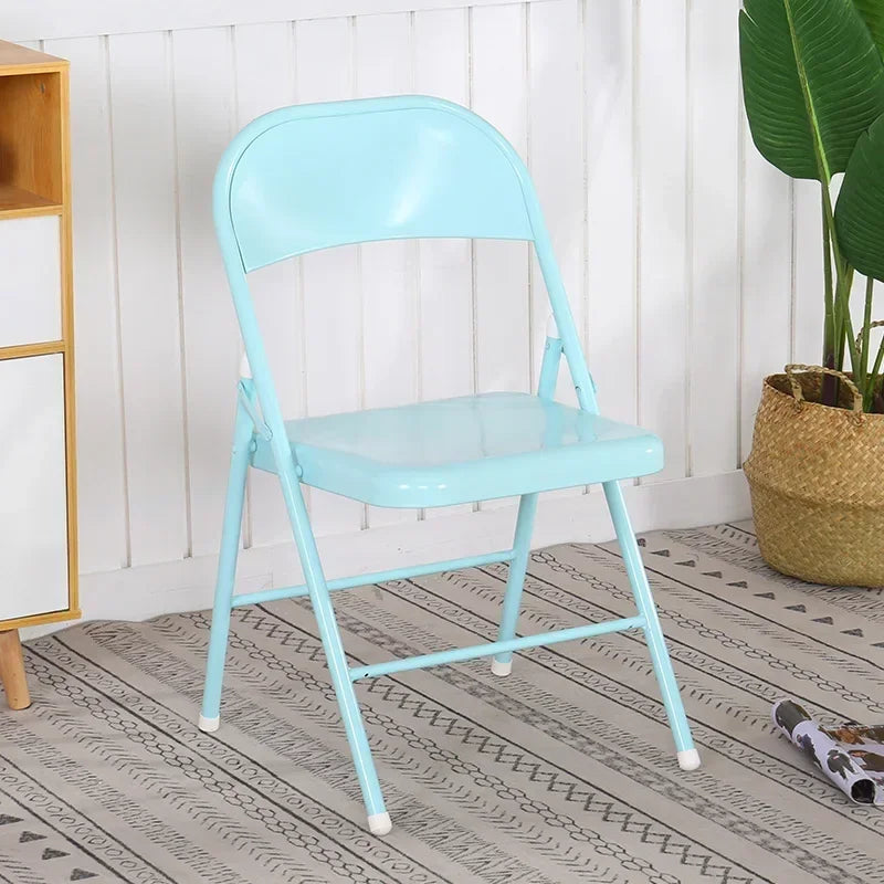 Steel Folding Chair Black Foldable for Camping & Outdoor Portable Seating Space-Saving  Durable Construction Beach Chair