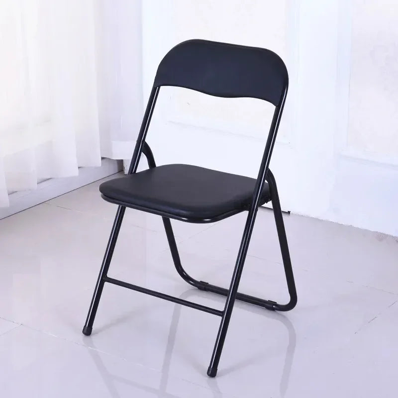 Steel Folding Chair Black Foldable for Camping & Outdoor Portable Seating Space-Saving  Durable Construction Beach Chair