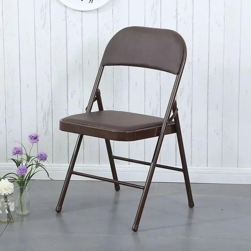Steel Folding Chair Black Foldable for Camping & Outdoor Portable Seating Space-Saving  Durable Construction Beach Chair