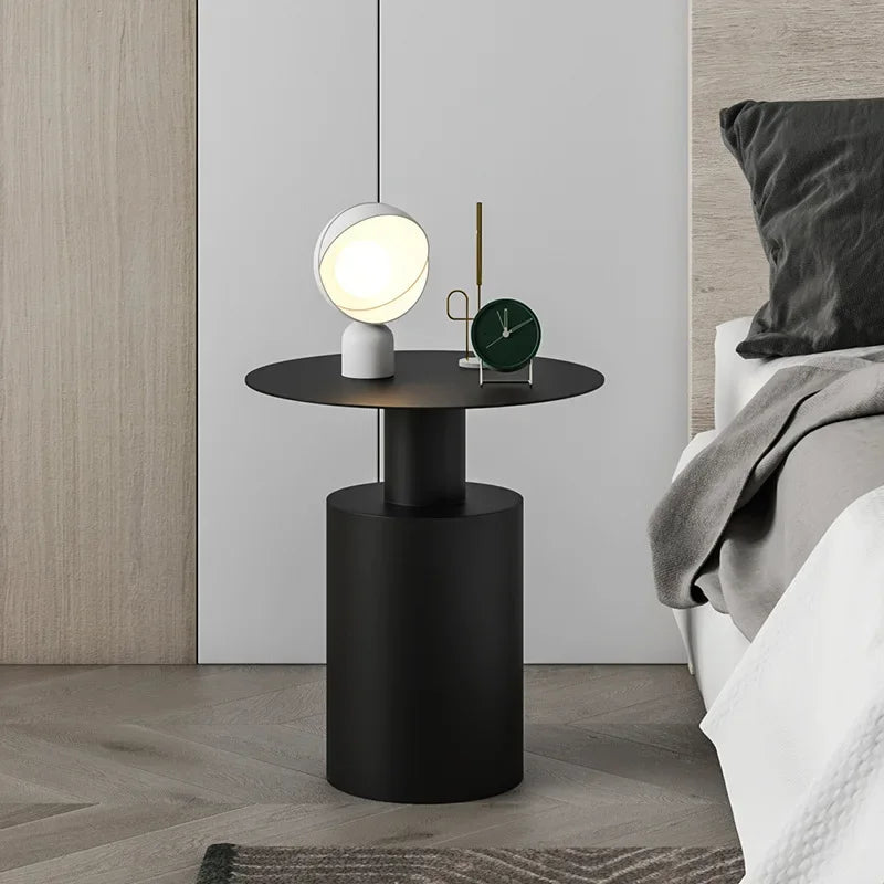 Home Wrought Iron Sofa Side Table Light Luxury Living Room Corner Table Bedside Storage Table Round Tables Coffee Tables